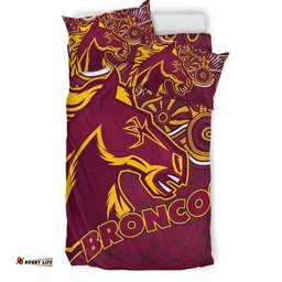 Broncos Rugby Bedding Set - Custom Super Indigenous Broncos Bedding Set RLT13
