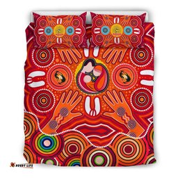 Bedding Sets - Aboriginal Family With Dot Painting art