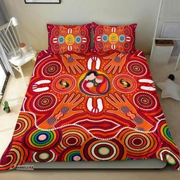 Bedding Sets - Aboriginal Family With Dot Painting art