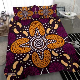 Aboriginal Bedding Set - Flowers Dot Panting Art