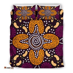 Aboriginal Bedding Set - Flowers Dot Panting Art
