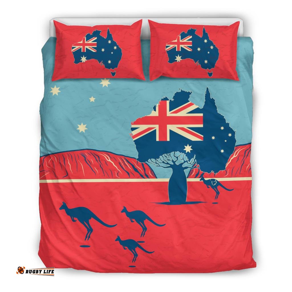 Bedding Sets - Kangaroo Bed Boab Aus Flag Uluru Sets