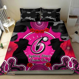 Sydney Sixers ANZAC 2024 Bedding Set Lest We Forget Poppy Mix Camouflage