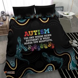Australia Autism Awareness 4 April Aboriginal Lizard Bedding Set