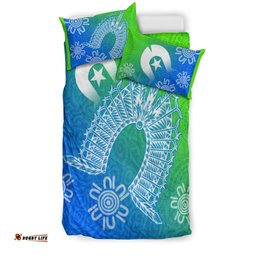 Torres Strait Islander Bedding Set - Dhari Mask Ocean Style