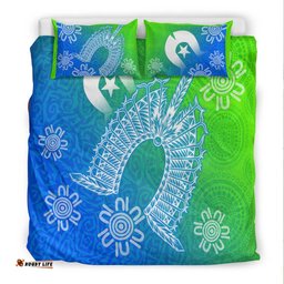 Torres Strait Islander Bedding Set - Dhari Mask Ocean Style