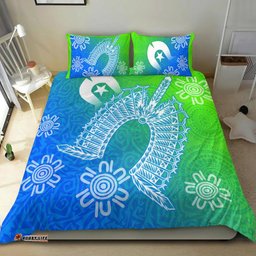 Torres Strait Islander Bedding Set - Dhari Mask Ocean Style