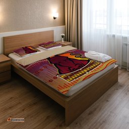 Broncos Rugby Bedding Set - Horse Aboriginal Patterns Bedding Set
