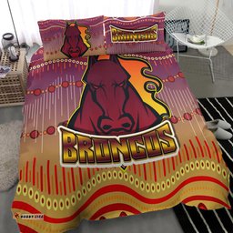 Broncos Rugby Bedding Set - Horse Aboriginal Patterns Bedding Set