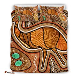 Aboriginal Bedding Set - Indigenous Emu Vintage Stye