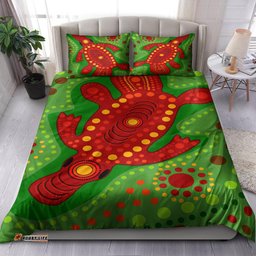 Australia Indigenous Bedding Set - Platypus in australian aboriginal inspired style