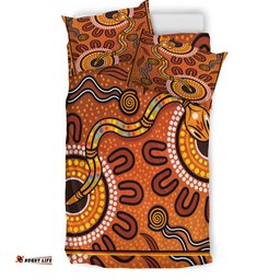 Australia Indigenous Bedding Set - The Aboriginal Inspired Dreaming Rainbow Serpent