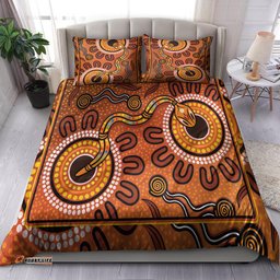 Australia Indigenous Bedding Set - The Aboriginal Inspired Dreaming Rainbow Serpent