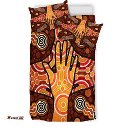 Australia Indigenous Bedding Set - Aboriginal Inspired style Dot art Friendship concept