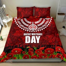 New Zealand ANZAC Waitangi Day Bedding Set Hei Tiki and Soldier