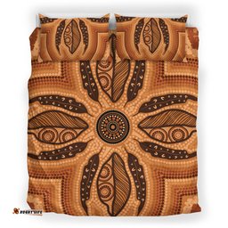 Australia Aboriginal Inspired Bedding Set - Aboriginal Connection Concept Artwork