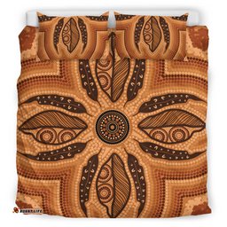 Australia Aboriginal Inspired Bedding Set - Aboriginal Connection Concept Artwork