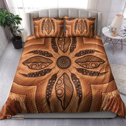 Australia Aboriginal Inspired Bedding Set - Aboriginal Connection Concept Artwork