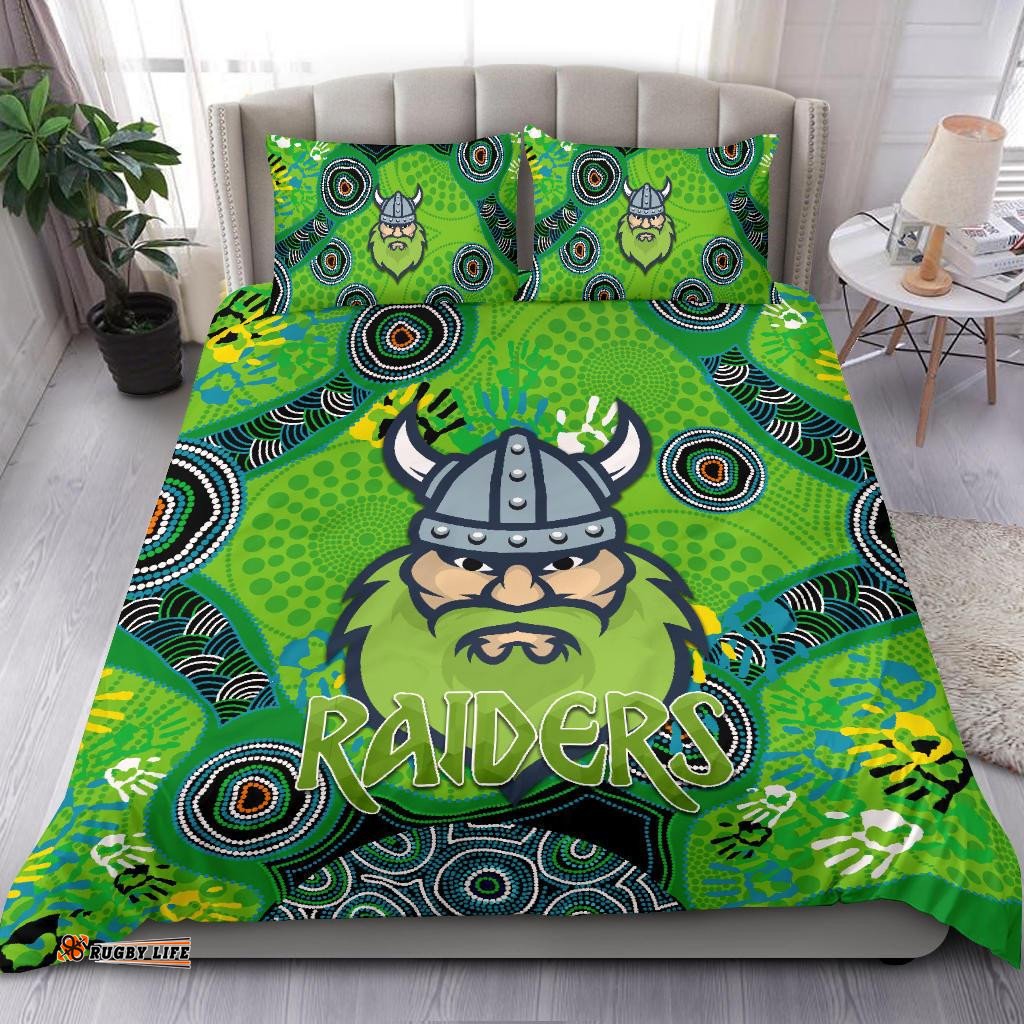 Canberra Bedding Set Raiders Viking Indigenous