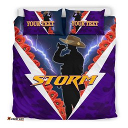 Custom PersonalisedMelbourne Bedding Set Storm Anzacday