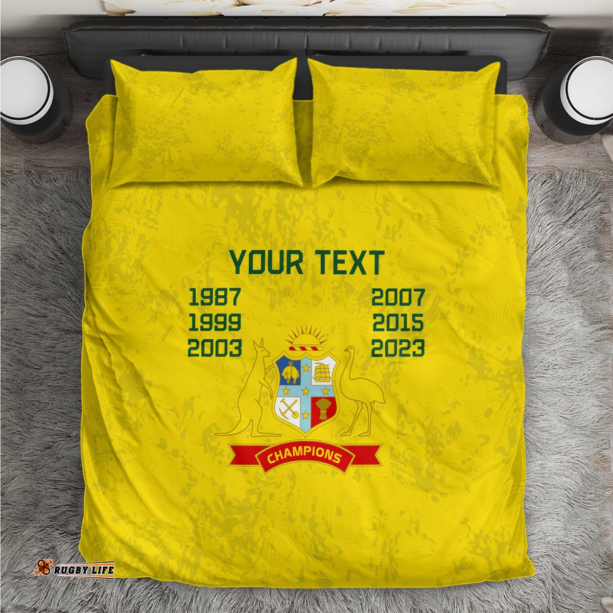 Custom Australia Cricket Bedding Set History Champions World Cup Unique