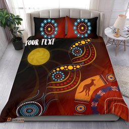 Aboriginal Personalised Customize Bedding Set with Flowers
