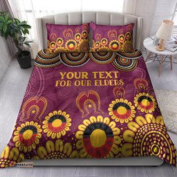 Australia Brisbane City Naidoc Bedding Set - Custom Brisbane City For Our Elders Bedding Set