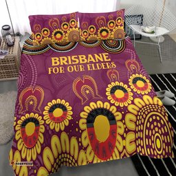 Australia Brisbane City Naidoc Bedding Set - Custom Brisbane City For Our Elders Bedding Set