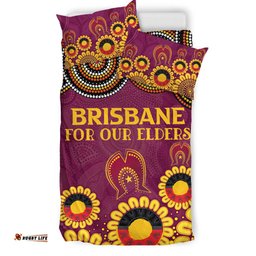 Australia Brisbane City Naidoc Bedding Set - Custom Brisbane City For Our Elders Bedding Set