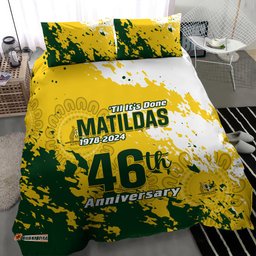 Australia Soccer Bedding Set Til Its Done Matildas 2024 Happy 46th Anniversary