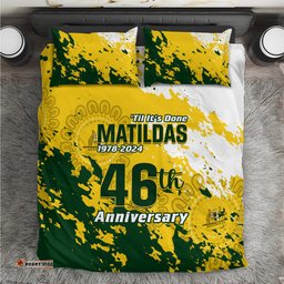 Australia Soccer Bedding Set Til Its Done Matildas 2024 Happy 46th Anniversary