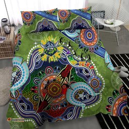 Personalised Raiders NAIDOC Week 2024 Bedding Set Australia Aboriginal Dot Painting