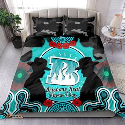 Brisbane Heat ANZAC 2024 Bedding Set Lest We Forget Poppy Mix Camouflage