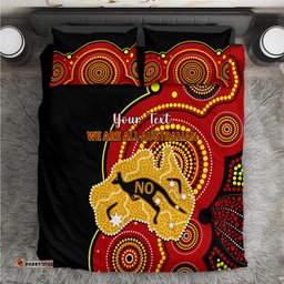 Personalised Australia Indigenous Bedding Set We Are All Australian Vote NO To The Voice