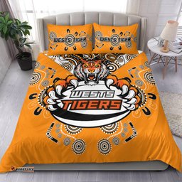 Wests Tiger Rugby Aboriginal Pattern Bedding Set -