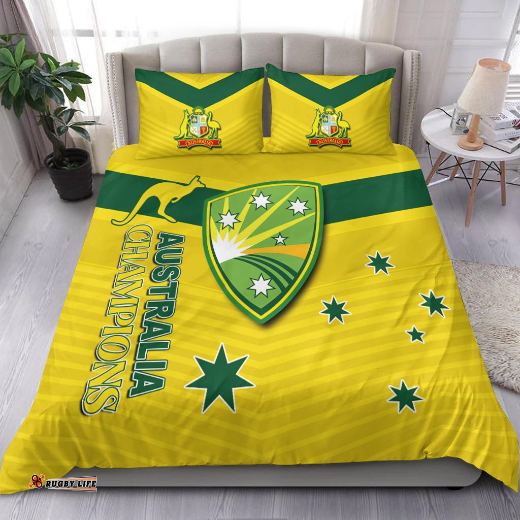 Australia Cricket Bedding Set Go Aussie Champions