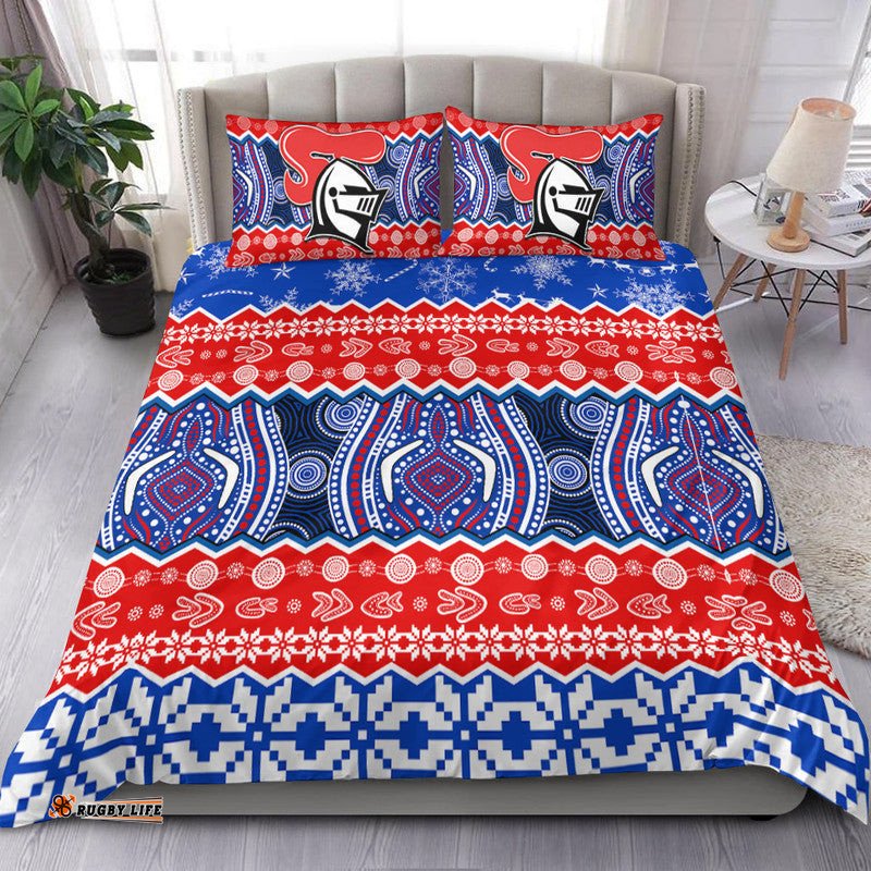 Knights Aboriginal Rugby Novocastrians Christmas Vibe Bedding Set