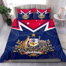 Bedding Set - Australian Coat Of Arms Flag Color