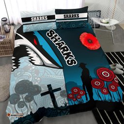 Sharks Bedding Set Cronulla Anzac Day