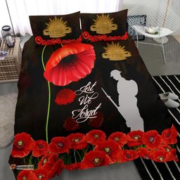 Anzac Bedding Set - Remembrance Poppy Flowers