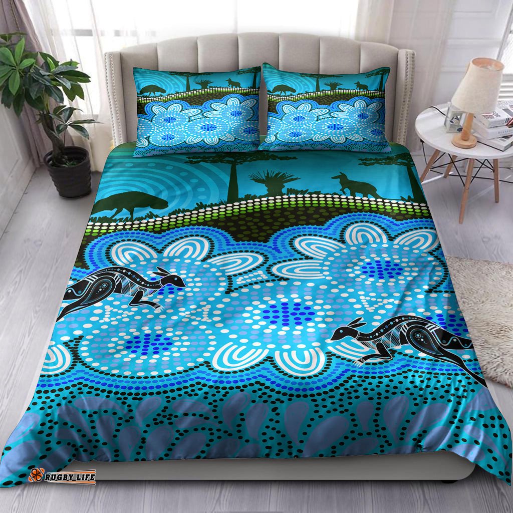 Australia Indigenous Bedding Set - Australian art background - nature concept