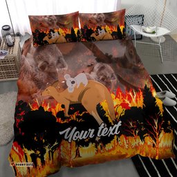 Personalised Save Wildlife Australia Bedding Set Bushfire Awareness