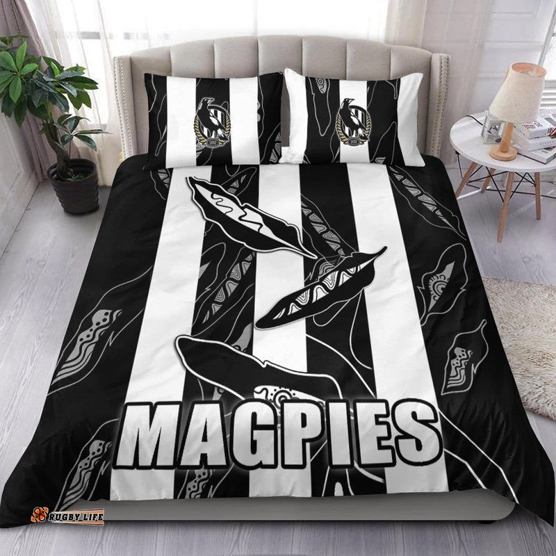 Collingwood Magpies Bedding Set Indigenous Guernsey No1 Version
