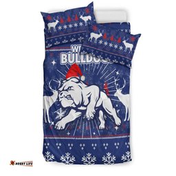 Western Bulldogs Bedding Set - Christmas Ugly Style -