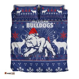 Western Bulldogs Bedding Set - Christmas Ugly Style -