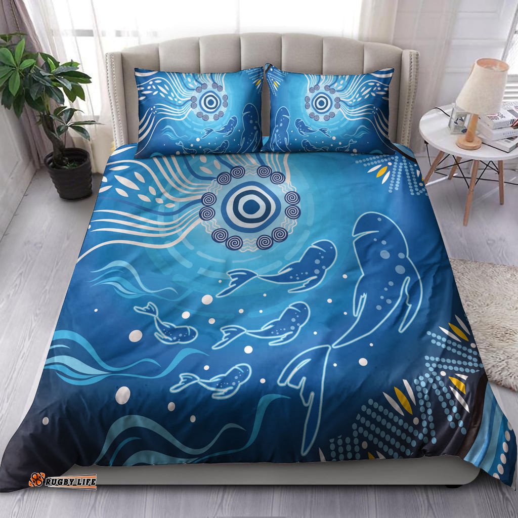 Australia Aboriginal Inspired Bedding Set - Fish In Ocean Aboriginal Inspired