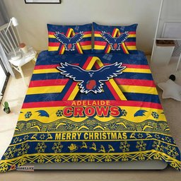 Adelaide Crows Unique Winter Season Bedding Set Adelaide Merry Christmas No1