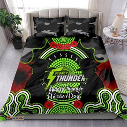 Sydney Thunder ANZAC 2024 Bedding Set Lest We Forget Poppy Mix Camouflage
