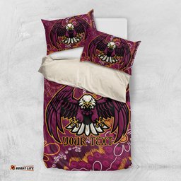 Personalised Sea Eagles NAIDOC Week 2024 Bedding Set Aboriginal Fire Burning Sparks