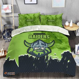 Canberra Raiders Bedding Set Net Pattern Grunge Style - NRL